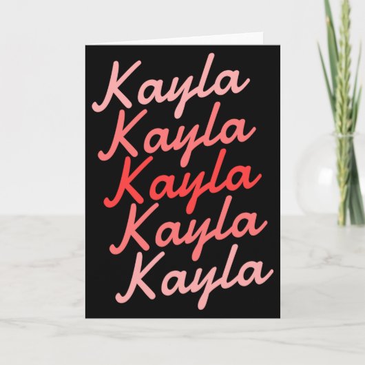 Carte Simple Modern Cool Tygraphy Name Toddler (Devant)