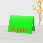 Carte Simple & Modern Lime Green & Orange - Personalized (Fleur jaune)