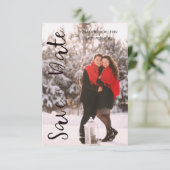 Carte Simple Modern Personalized Photo Engagement Couple (Debout devant)