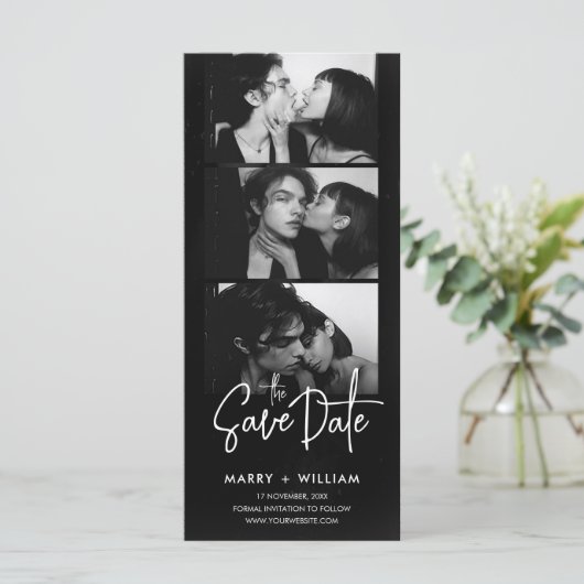 Carte Simple Modern photo stand enregistrer l'invitation (Debout devant)