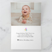 Carte Simple moderne Anniversaire papa photo collage de  (Intérieur)