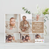 Carte Simple moderne Anniversaire papa photo collage de (Debout devant)