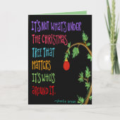 Carte Simple moderne Arbre de Noël Citation Amour (Devant)