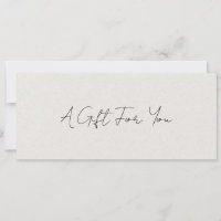 Simple moderne Beige Elegant Certificat cadeau