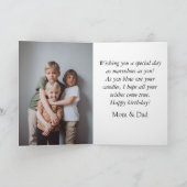 Carte Simple Moderne Bois Anniversaire Style Photo Colla (Intérieur)