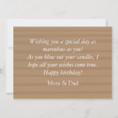 Carte Simple Moderne Bois Anniversaire Style Photo Colla (Dos)