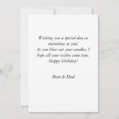 Carte Simple Moderne Bois Anniversaire Style Photo Colla (Dos)