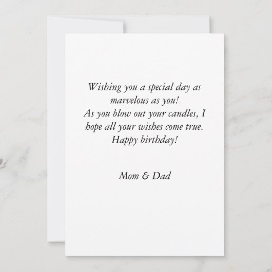 Carte Simple Moderne Bois Anniversaire Style Photo Colla (Dos)