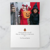 Carte Simple moderne bois Éffrayant Halloween Collage ph (Intérieur)