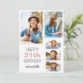 Carte Simple Moderne Joyeux Anniversaire Style N'Importe (Debout devant)
