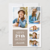 Carte Simple Moderne Joyeux Anniversaire Style N'Importe (Devant)