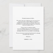 Carte Simple moderne Mariage Couple 3 Photos Collage (Dos)