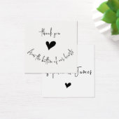 Carte simple moderne Merci Hearts Couple Card (Bureau)