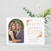 Carte Simple moderne mignonne Maman Joyeuse Fête des mèr (Debout devant)