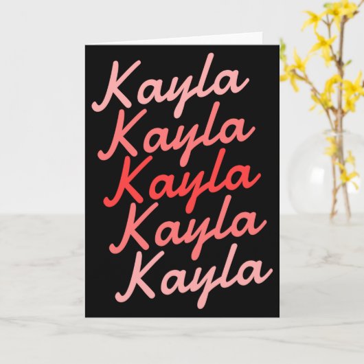 Carte Simple Moderne Nom De Tygraphie Cool Enfant  (Fleur jaune)