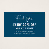 Carte simple moderne Ocean Blue à rabais (Devant)