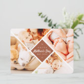 Carte Simple moderne photos personnalisées Joyeux fête d (Debout devant)