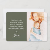 Carte Simple moderne photos personnalisées Joyeux fête d (Dos)