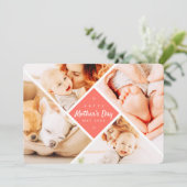 Carte Simple moderne photos personnalisées Joyeux fête d (Debout devant)