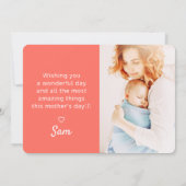 Carte Simple moderne photos personnalisées Joyeux fête d (Dos)