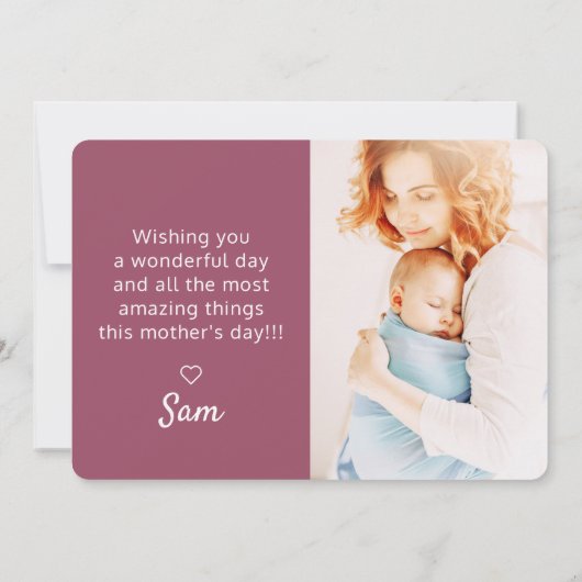 Carte Simple moderne photos personnalisées Joyeux fête d (Dos)