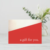 Carte Simple moderne Red Gold certificat cadeau de vacan (Debout devant)