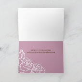 Carte simple moderne Rose Rose (Intérieur)