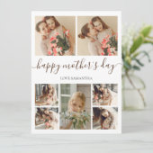 Carte Simple moderne Script 7 Photo | Joyeuse Fête des m (Debout devant)