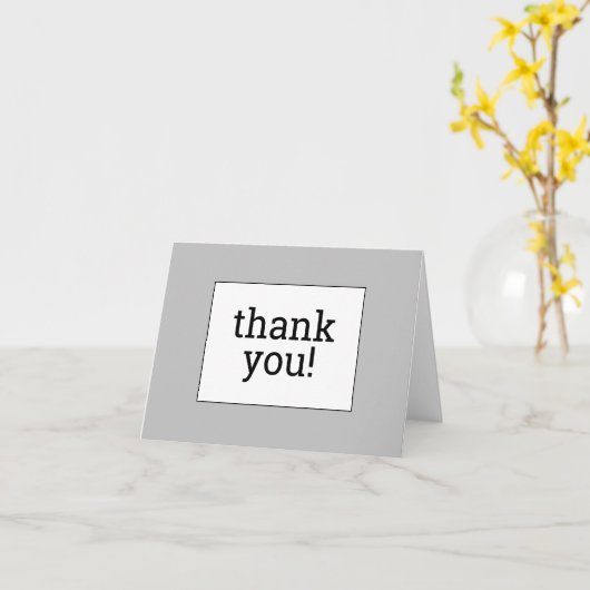 Carte Simple, neutre, respectable "merci !" (Fleur jaune)