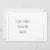 Carte Simple Noir & Blanc Je ne peux pas attendre de vou (Devant)