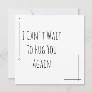 Carte Simple Noir & Blanc Je ne peux pas attendre de vou