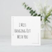 Carte Simple Noir & Blanc "Tu Me Manques" (Debout devant)