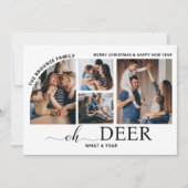 Carte Simple Oh Deer What a Year Photo Collage Noël (Devant)