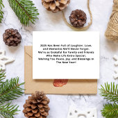 Carte Simple Oh Deer What a Year Photo Collage Noël