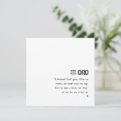 Carte Simple Papa Chat Drôle Minimaliste (Debout devant)