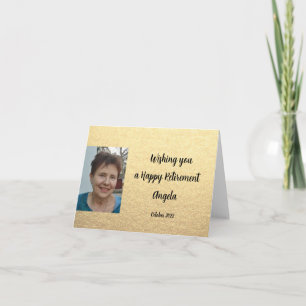 Carte Simple Photo de Joyeuse Retraite Félicitations en
