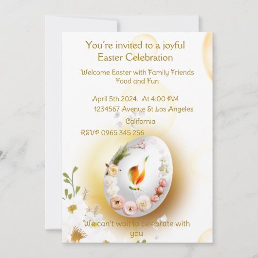 Carte simple pour fêtes annuelles (Devant)