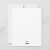 Carte simple pour fêtes annuelles (Dos)
