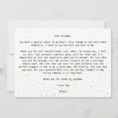 Carte Simple Pour Ma Grand-Mère Le Jour Du Mariage Ajout (Dos)