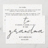 Carte Simple Pour Ma Grand-Mère Le Jour Du Mariage Ajout (Devant / Derrière)