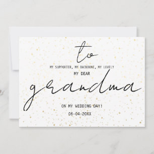 Carte Simple Pour Ma Grand-Mère Le Jour Du Mariage Ajout