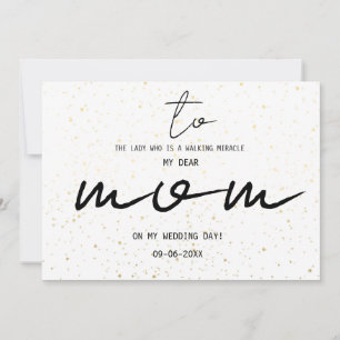 Carte Simple Pour Ma Mère Le Jour Du Mariage Ajouter Un 