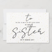 Carte Simple Pour Ma Soeur Le Jour Du Mariage Ajouter Un (Devant)