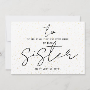 Carte Simple Pour Ma Soeur Le Jour Du Mariage Ajouter Un