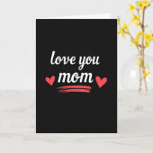 Carte simple pour maman je t'aime (Fleur jaune)
