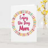 Carte simple pour maman : profitez de la journée (Fleur jaune)