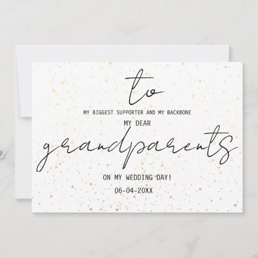 Carte Simple pour mes grands-parents le jour de mon mari (Devant)