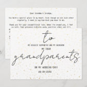 Carte Simple pour mes grands-parents le jour de mon mari (Devant / Derrière)