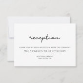 Carte simple pour réception de mariage (Devant)