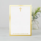 Carte simple recto-verso en feuille d'argent ou d' (Debout devant)
